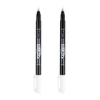 Tombow - Fudenosuke Pastel - Blanc - Paquet de 2-Sur papier noir, l'encre sèche avec un aspect crayeux