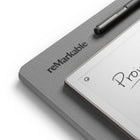 reMarkable - Étui portefeuille en polymère tissé pour tablettes Paper Pro - Gris-Grâce aux capteurs intégrés au Book Folio, prendre des notes sur reMarkable Paper Pro est aussi simple que d'ouvrir la couverture