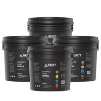 Gritt Commercial - Lingettes nettoyantes multi-usages pour surfaces avec seau - Parfum frais - 20,3 x 15,2 cm - 800 lingettes par rouleau - Paquet de 4-Nombre de lingettes : 800 lingettes/rouleau