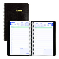 Blueline - 2025 Agenda quotidien Couverture d'aspect lézard - Reliure spirale - 8 po x 5 po - Noir - Anglais-L'avenir de la planification est ici. Blueline est fier de présenter l'application de rappels Blueline inkLink qui relie votre agenda à votre téléphone. Restez organisé comme jamais auparavant grâce à nos agendas Blueline et la technologie du Code QR. Priorisez des rappels, recevez des notifications, prennez des notes et dressez des listes de tâches. Disponible dès maintenant sur App Store et Google 