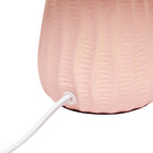 Simple Designs - Mini lampe de table texturée - rose clair avec abat-jour assorti-8