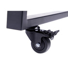 Rocelco- Ensemble de rehausse de bureau de luxe à hauteur ajustable de 46" et support au sol - Blanc / Noir-ASSEMBLAGE MINIMAL REQUIS: Les pieds de bureau debout se fixent en quelques minutes et vous êtes prêt à partir
