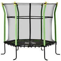 Soozier - Trampoline pour enfants avec filet de protection - 64" de diamètre - Vert-Offrez à votre enfant des heures de plaisir rebondissant avec ce mini trampoline 