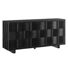 Modway - Foundry Design tissé Armoire de rangement buffet - 71 po - Noir-Armoire à buffet tissé de 71"