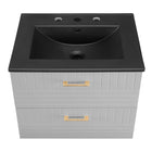 Modway - Daybreak 24" Vanette de salle de bain - Gris clair noir-Conception murale