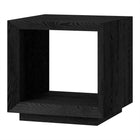 Hudson&Canal - Table d'appoint rectangulaire Tannen de 56 cm de largeur, , grain noir-Le plateau de table a une capacité de poids de 50 lb, l'étagère inférieure peut supporter 40 lb