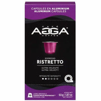 Agga - Capsules compatibles Nespresso Ristreto - Légère - Paquet de 10-Capsule - Ristretto - Kosher - 10 / Boîte