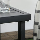 Outsunny - Table d'appoint de jardin avec trou pour parasol - noir-Table de trou de parasol intermédiaire pour parasol pour garder le soleil loin des yeux 