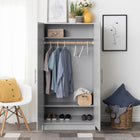 Prepac - Penderie Elite 32 po - gris-Portes en MDF à bordures arrondies pour une touche élégante