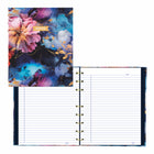 Blueline - Cahier de notes NotePro à couverture rigide Collection Fashion - 9-1/4 po x 7-1/4 po - Floraison de Minuit-Couverture rigide et lisse