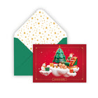 Pierre Belvedere -  Cartes de Noël - Avec Le Père Noël - Français - Paquet de 20-Intérieurs vierges pour des messages personnalisés