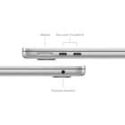 Apple - Portatif MacBook Air 13,6 po, M3, SSD 256 Go, Mémoire unifiée 16 Go, Argent, Anglais-Image nette, son limpide: La caméra HD 1080p, les trois micros et les quatre haut-parleurs avec Audio spatial vous offrent un son et une image incroyables.