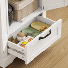 HOMCOM - Armoire de garde-manger 71 po avec 2 portes - blanc-Couleur : Blanc, Chêne 