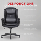 Staples - Fauteuil de bureau de massage - noir-Accoudoirs ergonomiques fixes rembourrés