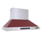 KUCHT KRH4815-R 48 po Hotte murale professionnelle - 1200 CFM - Acier inoxydable/Rouge-Équipée de quatre lampes DEL de 1,5 W, cette hotte professionnelle au design sans couture offre une meilleure visibilité pendant la cuisson et rehausse l’esthétique de votre cuisinière Kucht professionnelle.