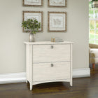 Bush Furniture - Classeur latéral Salinas - blanc antique (SAF132AW-03)-Classeur latéral au fini blanc antique avec une touche légèrement vieillie pour un look décontracté