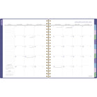 AT-A-GLANCE - Agenda hebdomadaire/mensuel BADGE géo 2025 - 11 po H x 8 1/2 po l - Violet - Bilingue-Un mois sur deux pages comprenant des blocs quotidiens, une section de notes et des calendriers de référence des mois passés / futurs