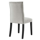 Modway - Duchess Performance Velvet Chaises de salle à manger Ensemble de 2 - Gris clair-Assemblée requise