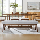 Modway - Lyra 63" Tissu tapis Banc - Gris clair-Pieds non marqués
