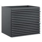 Modway - Render Support mural de 24" Armoire de toilette de salle de bain (lavabo non inclus) - Gris-7