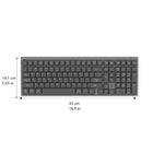 BlueDiamond - Clavier sans fil mécanique profil bas taille complète - disposition anglaise, gris-Disposition Efficace: Toutes vos touches essentielles, y compris les raccourcis, sont disposées dans un espace compact et peu encombrant