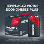 Duracell - Piles alcalines 9 V Procell - paquet de 12-Emballés en vrac et codés individuellement par date pour une gestion efficace des stocks