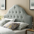 Modway - Sovereign Tissu rembourré Tête de lit King, Gris-Convient aux lits king size