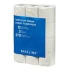 Papier hygiénique Baseline, rouleau double, paquet de 12-Gaufrage décoratif