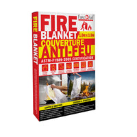First Aid Central - couverture anti-feu - 40 x 40 po - Paquet de 2-Conforme à la norme ASTM-F1989-2005
