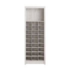 Prepac - Cabinet d'entrée Rustic Ridge 26 po avec rangement et affichage pour chaussures - Blanc vieilli-Fini en stratifié durable