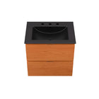 Modway - Scenic Support mural de 24" Vanette de salle de bain - Cerise noire-Tiroirs à extension complète
