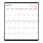 Brownline - 2026 Agenda mensuel de poche 18 mois - 6-1/2 po x 3-1/2 po - Couleurs assorties - Anglais-Les couleurs assorties comprennent : noir, marine, bourgogne et vert. Le choix des couleurs n'est pas disponible pour les commandes en ligne