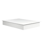 Nexera - Lit plateforme double Valere , Blanc-Solution Économique : Économisez avec notre lit plateforme - pas besoin de sommier. Votre matelas repose directement sur le cadre robuste, alliant confort et rentabilité