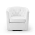 Modway - Prospect Touffe Performance Velvet Fauteuil pivotant - Blanc-Capacité de poids maximale : 300 lb