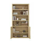 Manhattan Comfort - Rivington bibliothèque moderne à 4 étagères avec armoire 40" - Chêne naturel-10