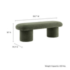 Modway - Orla Chenille recouverte Banc - Sage-Tissu chenille rembourré