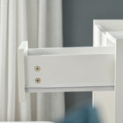 HOMCOM - Coiffeuse avec miroir rabattable et tabouret rembourré - 31,5 po L x 15,7 po l x 31,1 po H - blanc-Un beau cadeau pour vous faire plaisir ou surprendre votre chère dame 