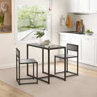 HOMCOM - Ensemble de salle à manger industriel 3 pièces pour petit espace - gris-Design moderne et élégant permettant de s'intégrer à tout type de décoration