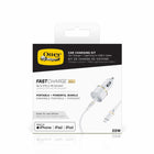 Otterbox - Chargeur de Voiture à Charge Rapide USB-C avec Câble Lightning - 3,3 pi - Blanc-Excellents pour les téléphones Galaxy et Pixel, ces appareils peuvent utiliser jusqu'à 18W - 20W de puissance