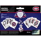 Masterpieces Puzzle Company - L'ensemble de deux jeux de cartes à jouer et dés de Montreal Canadiens-Jeu de cartes