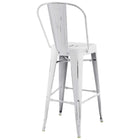 Modway - Promenade Tabouret de bar - Blanc-Capacité de poids des selles : 331 lb