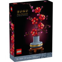 LEGO - Creator Botanicals Icons Fleur de Prunier - 327 Pièces-Ensemble de construction de décoration de fleurs LEGO Icons Plum Blossom pour adultes