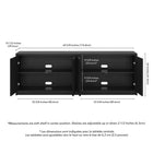 Hudson&Canal - Meuble TV Renad pour téléviseurs jusqu'à 78" - Grain noir-8