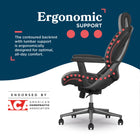 La-Z-Boy - Fauteuil de bureau exécutif Venetta - Noir-Base en métal durable à 5 étoiles avec roulettes de mobilité à 360° à deux roues