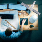 OttLite - Lampe à pince LED à grande surface - Clearsun - Argent-Les commandes tactiles permettent facilement d’allumer/éteindre, de régler la luminosité et de sélectionner les modes de couleur