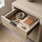 Hudson&Canal - Table de chevet rectangulaire Clara 24 po, aulne blanc-Le socle, le plateau et le tiroir sont fabriqués en MDF robuste avec une finition imitation bois