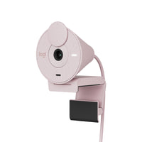 Logitech Brio 300 Webcam Full HD avec confidentialité, micro à réduction de bruit - Rose-Soyez le meilleur de vous à chaque appel vidéo: La résolution de la webcam Full HD 1080p offre une qualité d'image naturelle, afin de ressembler à vous-même sur toutes les applications de réunion