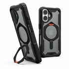 UAG - Coque Plasma XTE robuste avec MagSafe pour iPhone 16 - Noire/Orange-Module MagSafe intégré