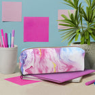 Fashion Stationery - Étui à crayons marbre - Rose/Multicolore-Matériau du corps : PU