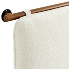 Modway - Anela Fixé au mur Chenille recouverte Tête de lit complète, Noyer à la crème-7